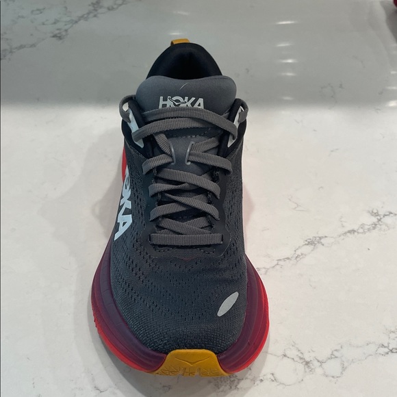Hoka Black and Red Athletic Shoes - Picture 8 of 16